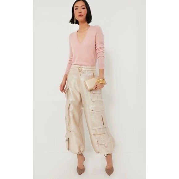 Charter Club 100% cashmere Luxury Soft Pink V-Neck Sweater Sz XL - Picture 1 of 12